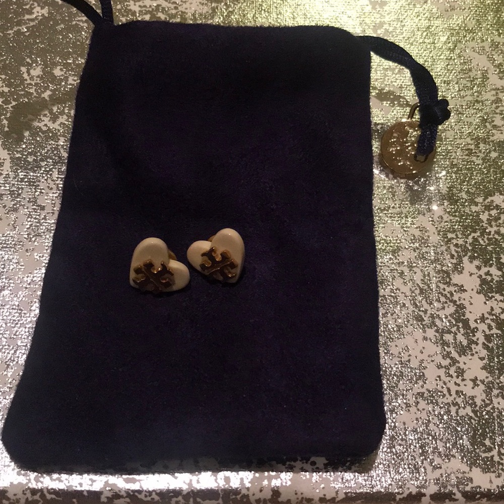 Tory Burch heart stud earrings